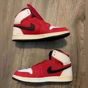 Jordan Red and White Sneakers